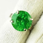10 Ct Certified Natural Green Emerald Ring In 925 Sterling Silver In All Sizes