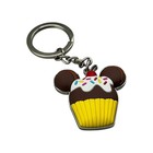 Disney Mickey Mouse Cupcake Keychain Cherry Sprinkles Chocolate Frosting