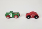 Vintage Brio Wooden Railway Train Cars   Vehicles Lot Of 14 - Rare Sweden Toy