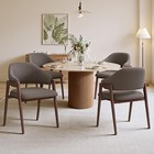 Camel  Farmhouse Dinner Chair With Curved Open Back For Kitchen  Kitchen Si