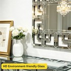 Decorative Large Rectangle Mirror For Wall Art Deco Mirror With Mirrored Frame