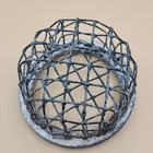 Vintage Wire Cage Flower Frog Round Holder 1950s Floral Garden Patina 3 5 
