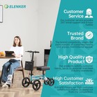 Elenker Yf-9005e Steerable Medical Knee Walker 10  Wheels - Light Blue white