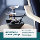 8 25in Tall Tabletop Water Fountain Automatic Pump Indoor Zen Relax For Office
