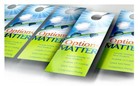 Printed Door Hangers 1 000 Full Color 4 25  X 11  Custom Advertising  2 Sides