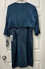 Nwt Adrianna Papell Occasions Mother Bride 2 Pc Set Blue Jacket   Dress Sz 14