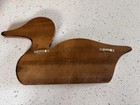 Vintage Wooden Duck Wall Plaque Carved Wood Hanging Art Cabin Lodge Decor 13 