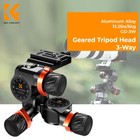 K f Concept 3-way Geared Tripod Head Cnc Process Aluminum Alloy High-precision