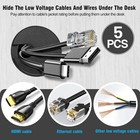 1-1 2  Black Desk Grommet Plastic Cable Hole Cover Computer Table Cord Wire O   