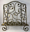Vintage Bronze Metal Pier 1 Cookbook Book Bible Stand Recipe Holder Display Gold