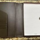Coach Brown Leather Trim Day Planner Notebook Holder