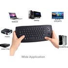 Multimedia 2 4ghz Wireless Mini Keyboard With Trackball Mouse Scroll Wheel Fo   