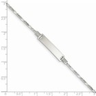  925 Sterling Silver Polished Engraveable Plate Childrens Id Bracelet 5 5  - 6 