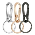 6 Pcs Carabiner Clip Keychain Metal Carabiner Shape Key Ring Keyring Key Holder