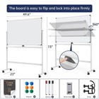 Large Dry-erase Rolling Magnetic Whiteboard - 48 X 32 Inches Dry Erase Board    