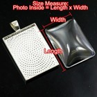 Photo Frame Pendant Silver Antique Brass Oval Picture Charm Memory Gift 15-30mm