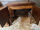 Sears Roebuck Brown Sewing Machine Cabinet table Fold-out Top  117 318