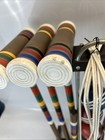 Vintage Forster Croquet Set   Wheeled Stand 6 Player Nice Condition