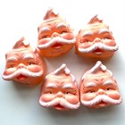 Lot Of 5 Santa Claus 2 5  X  2 75  Rubber Face Vintage Doll Plastic