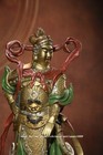 16 1  Tibet Bronze Gilt Veda Wei Tuo Bodhisattva Protect God Buddha Statue