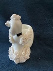 Vintage Porcelain Spaghetti Poodle Dog Figurine Vase Rhinestone Eyes   Collar