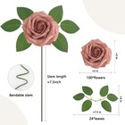 100pcs Warm Taupe Artificial Flowers Roses Real Looking Foam Fake Roses With    