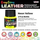 Neon Yellow Premium Acrylic Leather Shoe Paint  2 Oz - Sneakers  Jackets  Bags
