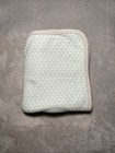 Skip Hop Reversible Baby Blanket Triangle White Teal Receiving Jersey Knit Lovey