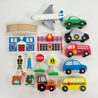 Melissa   Doug Kids Wooden Town   Multi Vehicle Pretend Play Set