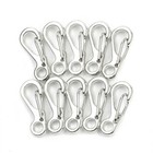 10pcs set Carabiner For Mini Stainless Steel Key Buckle Snap Spring Clip Hook