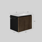 Goodyo 24 In Bathroom Vanity With Sink  Floating Wall-mount Cabinet With 2 Doors