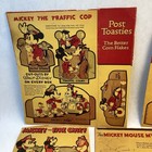 1930   s Post Toasties Corn Flakes Cereal Cut Outs  5   Mickey Mouse  Walt Disney