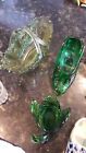 Lot Of Depression Glass - Green  Amber   Others