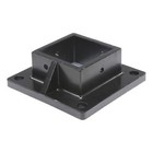 Floor Flange For 2 1 2  Square Aluminum Fence Posts - Deck Mount