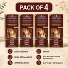 Surya Brasil Henna Cream Hair Color Light Brown 2 37 Fl Oz Pack Of 4 Vegan