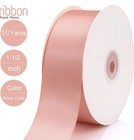 11 2 Inch X 50 Yards Rose Gold Double Face Satin Ribbon For Gift Wrapping