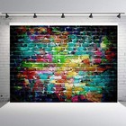 7x5ft Graffiti Photography Backdrops Colorful Brick Wall Photo Background