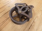 Rustic Pulley Cable Wheel Farmhouse Country Home Decor Cast Iron Hanging Barn 