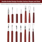18pcs Clay Sculpting Tools  Basic Polymer Clay Pottery Carving Tool Kit Red