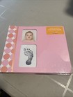 Babyprints Girl Baby Memory Book - Photo Album - Materials Included - Footprint