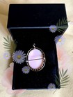 Edwardian Angel Skin Cameo Brooch pendant In 10k Frame  l  1 5 In     w  1 125