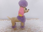 Vintage Dakin Dream Pets Poodle Dog Purple With Pink Ears   Collar Japan