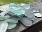 Gray  Teal  Aqua 10oz Mix Of Rare Genuine Surf Tumbled Sea beach Glass All Sizes