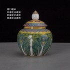 Chinese Qing Qianlong Enamel Porcelain Pot Cabbage Pattern Tea Caddy 5 12 Inch