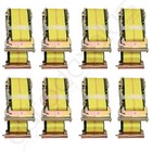   8 Pack   12  E Track Ratchet Tie Down Strap Trailer Truck Van Cargo Hauler