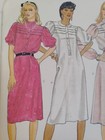 Vogue 2896 Dress Sewing Pattern Ladies 10 Uc Vtg Basic Button Maxi Long Short