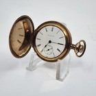 Antique 1908 Elgin 0s 7j Gold Filled Grade 320 Hunter Pocket Watch