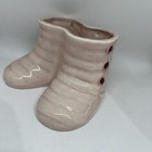 Pink Ceramic Baby Girl Bootie Shoe Succulent Planter Nursery Decor Japan Vintage