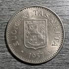 Finland 200 Markkaa 1957 Silver Coin Au-unc Condition