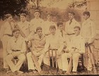 Vintage Framed   Matted Copy Of Cricket Team Photo 